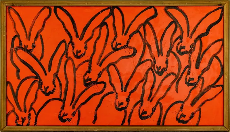 Image: Hunt Slonem, “Red Rabbit,” 2020, oil on canvas.