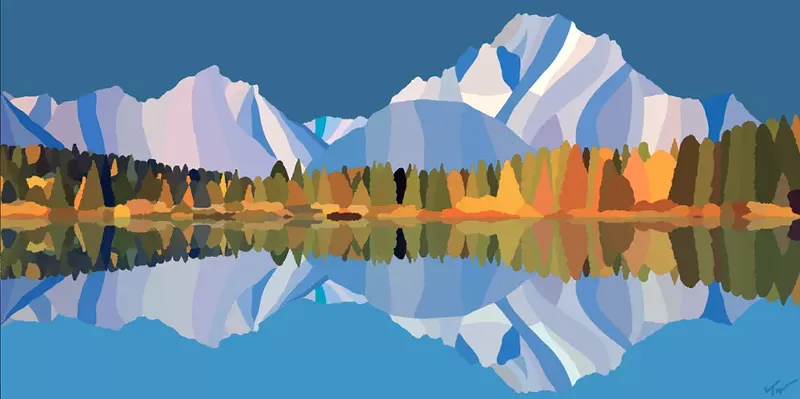 Image: Topher Straus, "Denali National Park," 2019, dye sublimation print on aluminium.
