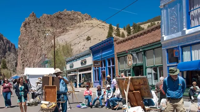 scenic Creede Main Street in Colorado