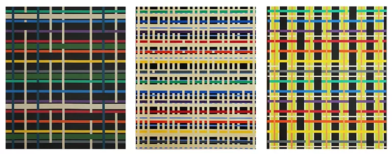 Image: "Cap Hill 1-3,” 2020, acrylic on canvas.