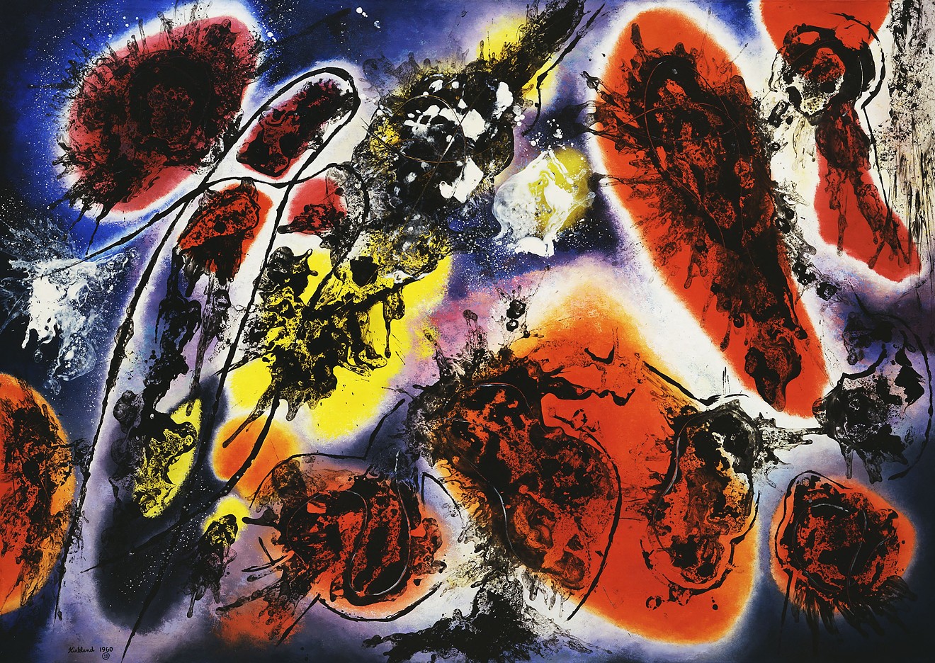 Vance Kirkland (1904-1981, American), “Creation of Space,” 1960, by Vance Kirkland (1904-1981, American), oil paint and water on linen.