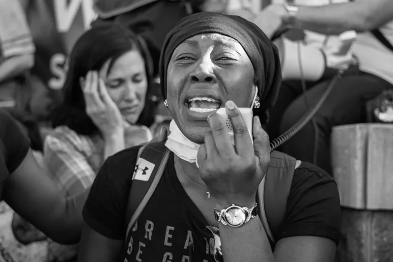 Image: Protesters at the Hennepin County Government building in Minneapolis after the murder of George Floyd. At PlatteForum.
