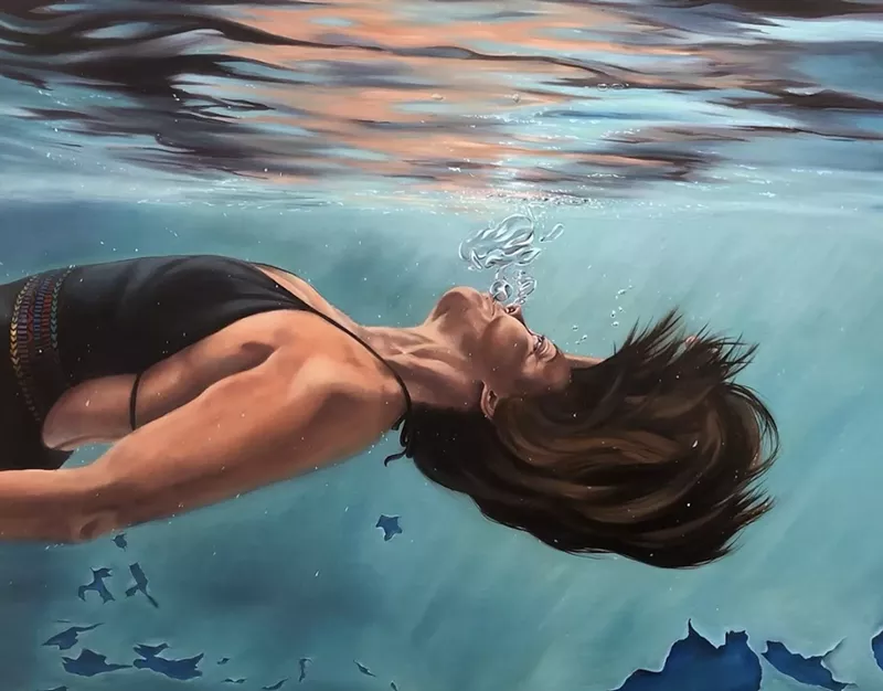 Image: Alanna Peters, "Delicate Cadre," oil on Aluminum. D'art 360 Gallery.