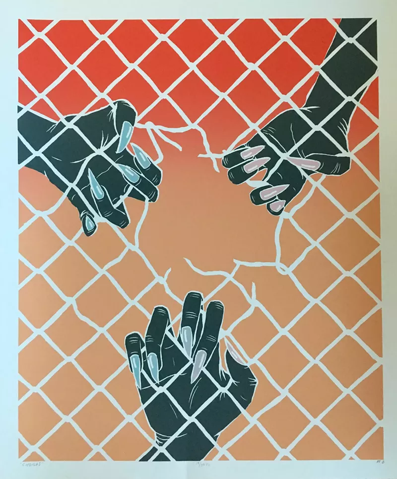 Image: "Choices," by Molly Bounds, silkscreen prints.