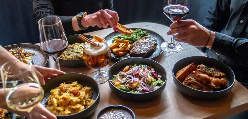 Image: various food on plates