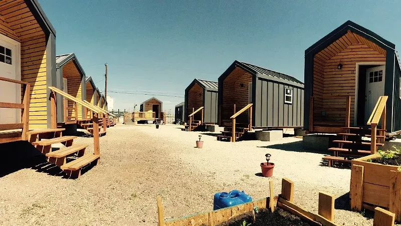 Image: The future of the tiny home village in RiNo is in jeopardy.