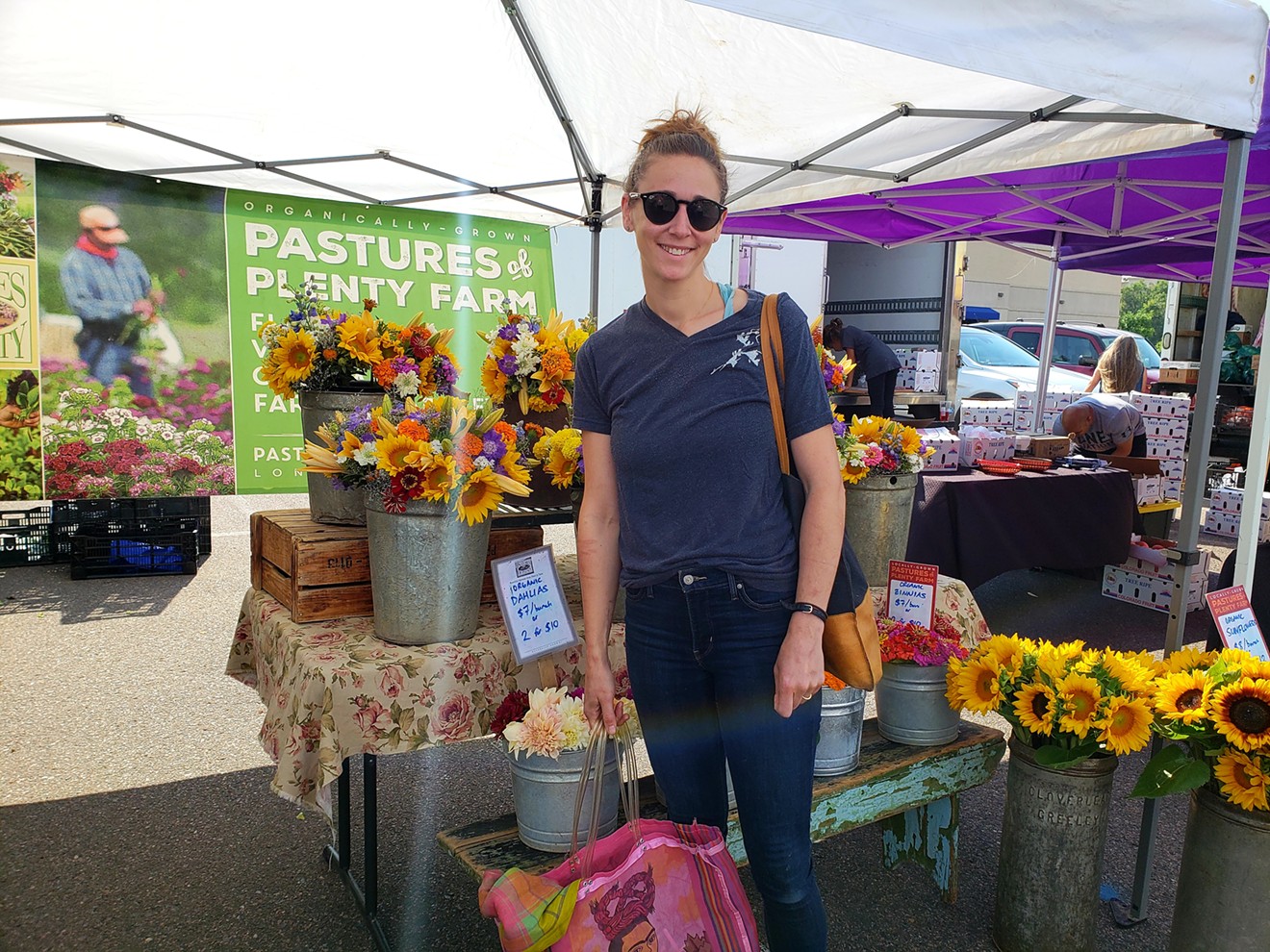 Chef Caroline Glover likes to go shopping at the Cherry Creek Farmers' Market on Wednesday mornings.