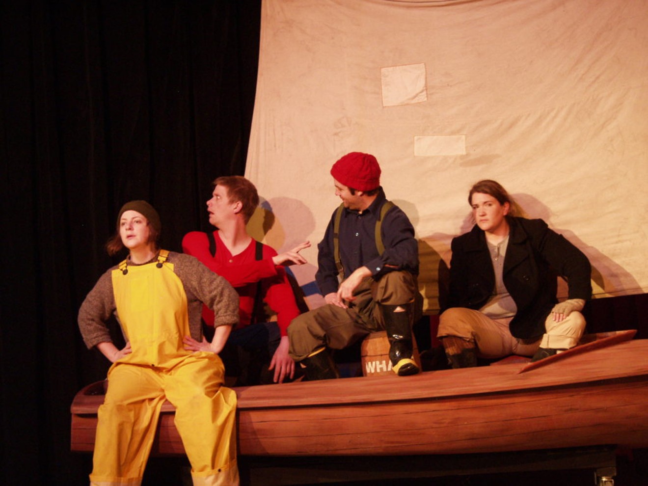 From left: Erin Rollman, Erik Ekborg, Brian Colonna and Hannah Duggan in Moby Dick Unread.