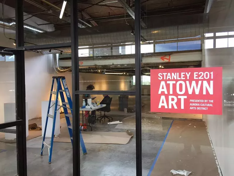 Image: Atown Art prepares to pop up in a temporary gallery space at Stanley Marketplace.