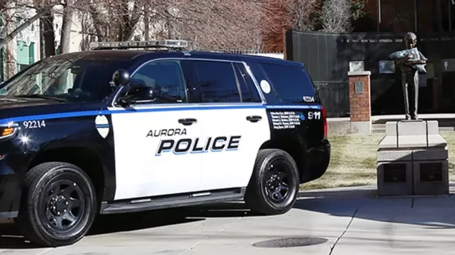 An Aurora Police car.