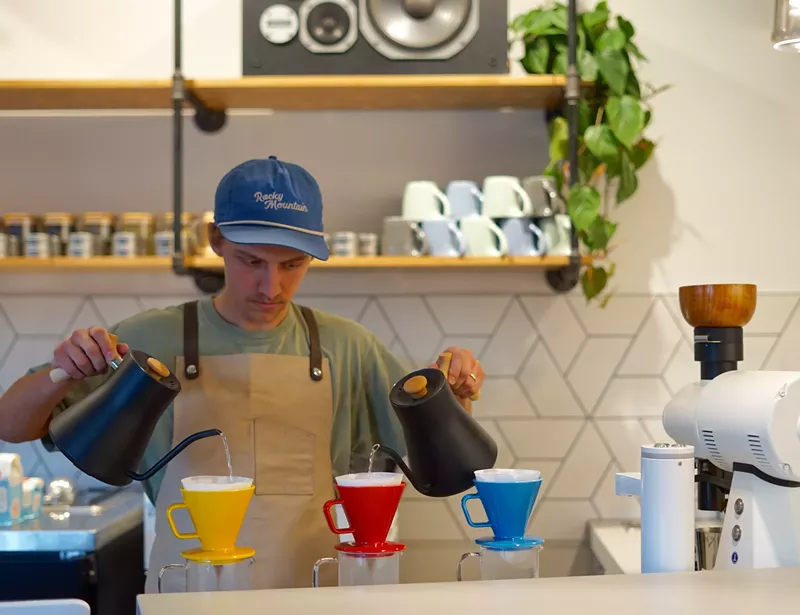 Image: Pour-over coffee is a little slower, but Jubilee owner Peter Wanberg hopes customers will stay a while.