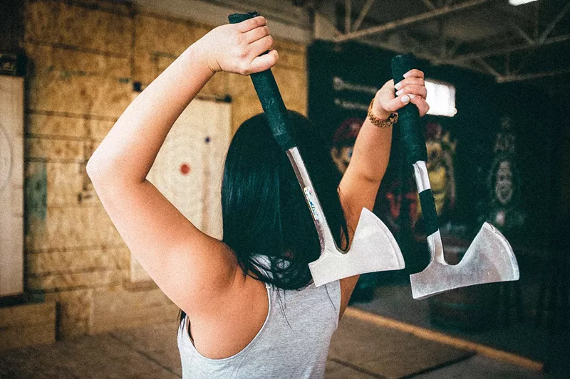 Image: Let out some pent-up aggression on a piece of wood at Bad Axe Throwing.