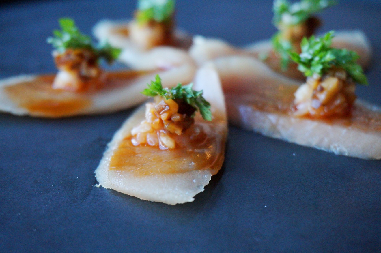 The albacore in this Bamboo Sushi dish is certified by the Marine Stewardship Council.