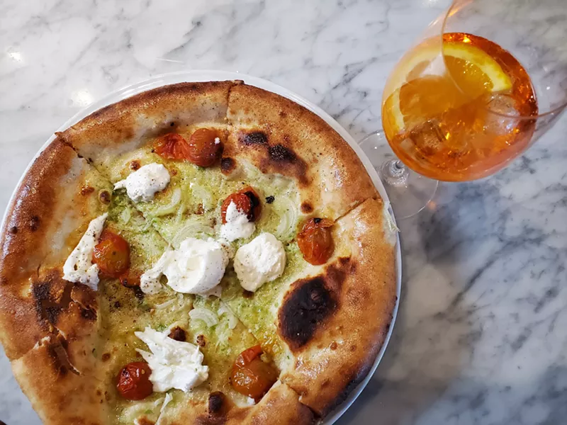 Image: Chef Russell Stippich used the six-day closure to develop a new pizza, best paired with an Aperol spritz.