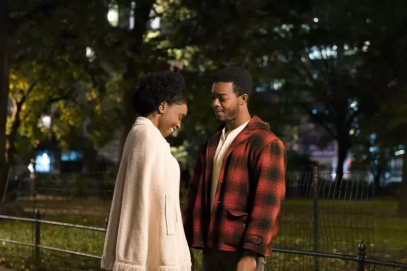 Image: KiKi Layne (left) plays 19-year-old Tish and Stephan James is 22-year-old Fonny, a couple in love who face obstacles along the way, in If Beale Street Could Talk, writer-director Barry Jenkins' first film since the Oscar-winning Moonlight.