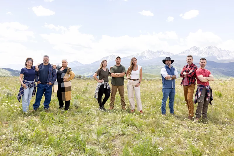 Image: Lymari and Tony Navarro with Kim Myles; Amber and Trey Masciarelli with Kim Wolfe; David and Stephen St. Russell with Rico León.