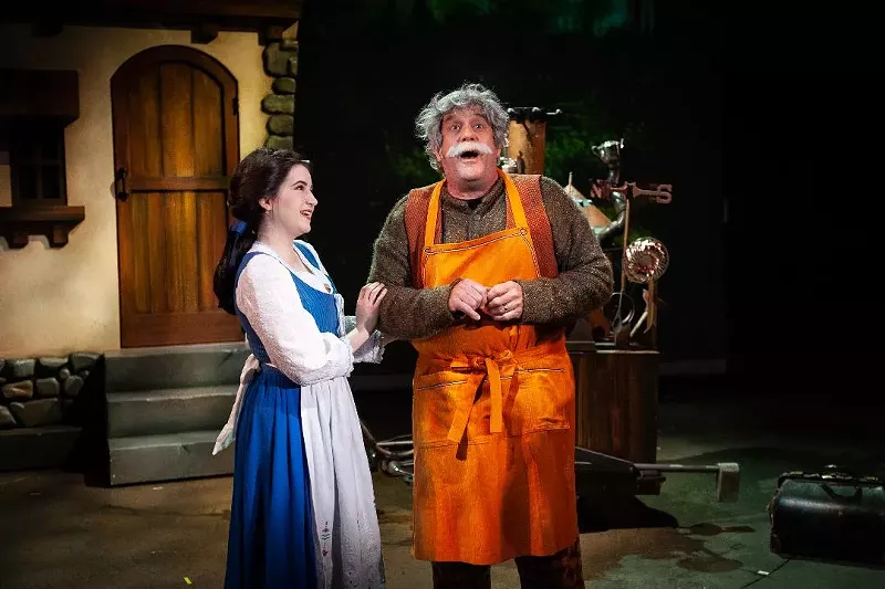 Image: Lillian Buonocore as Belle and Wayne Kennedy as Maurice.