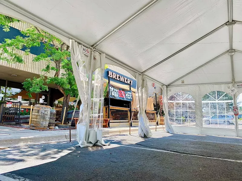 Image: The beers are intense in tents at Copper Kettle Brewing.