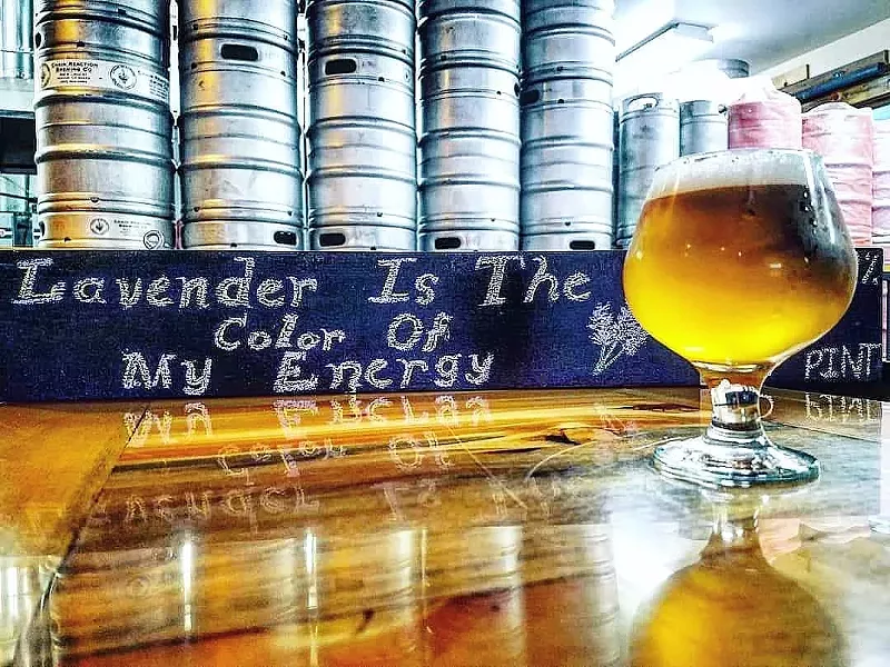 Image: Chain Reaction Brewing has a lavender lager on the boards.