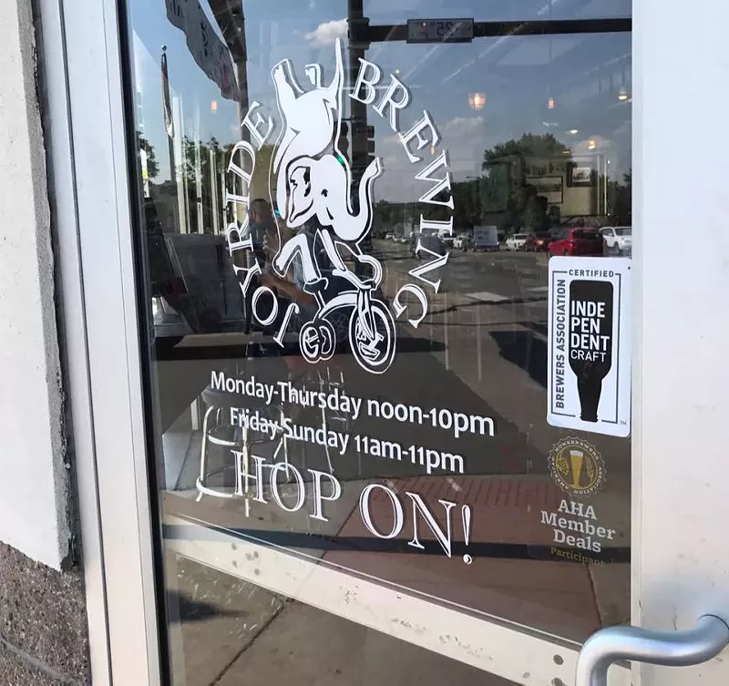 Image: Joyride Brewing recently posted a photo on Facebook of its BA sticker.