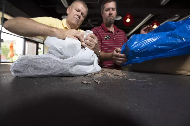 Image: State senators open chocolate for last year's Hop the Vote beer.