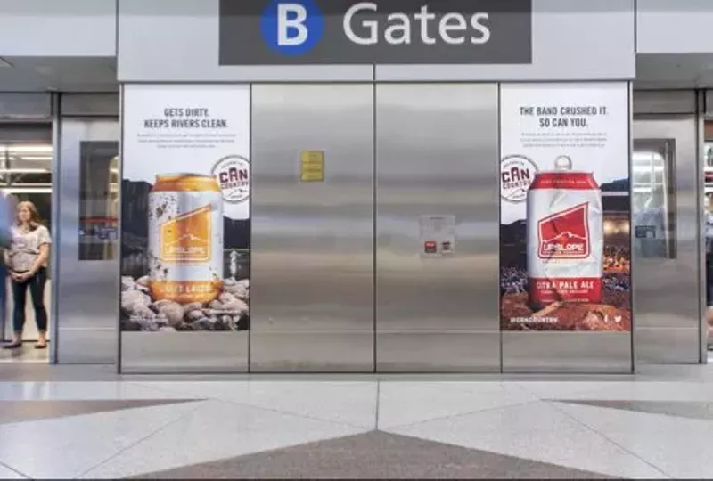 Image: Travelers to Denver are getting a nice welcome from Upslope Brewing at DIA.