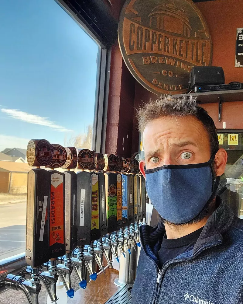 Image: Copper Kettle Brewing owner Jeremy Gobien gets ready to man the taps.