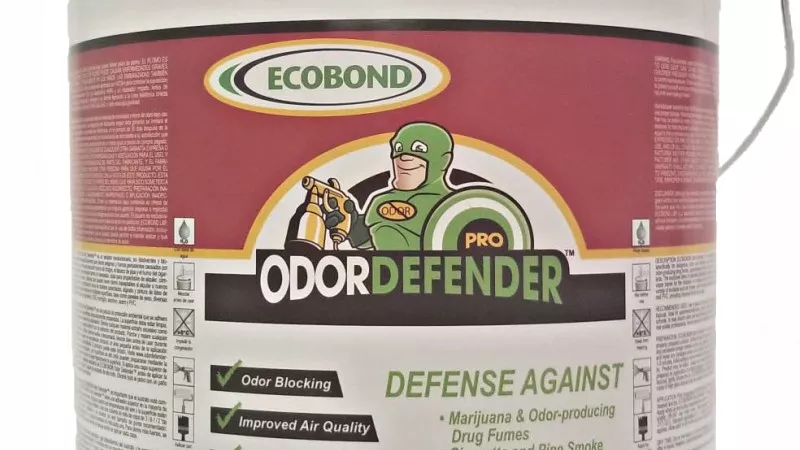 Image: OdorDefender paint touts the product for its ability to cover up "marijuana & odor-producing drug fumes."