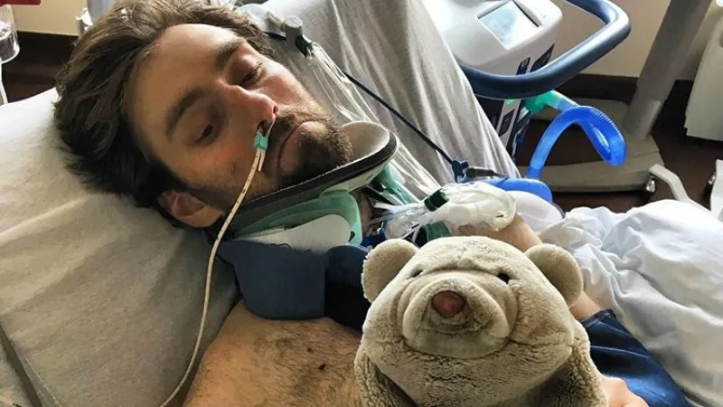 Image: An Instagram photo of Andrew "Bernie" Bernstein and old friend Fluffy the Bear from August 18.