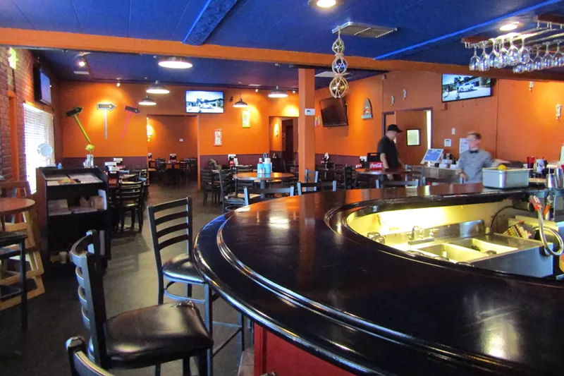 Image: Inside Bertha's, where you can still find a few hospital doors.
