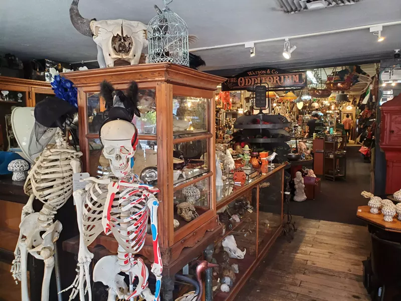 Image: The Oddemporium keeps its skeletons right out front.