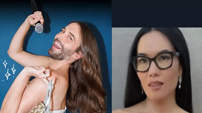 Portraits of two comedians