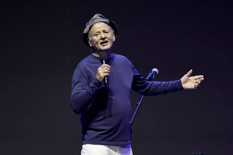 Image: bill murray speaking into a microphone