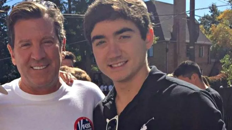 Image: A Facebook photo shows former Fox News personality Eric Bolling with his son, Eric Bolling Jr., on the CU Boulder campus.