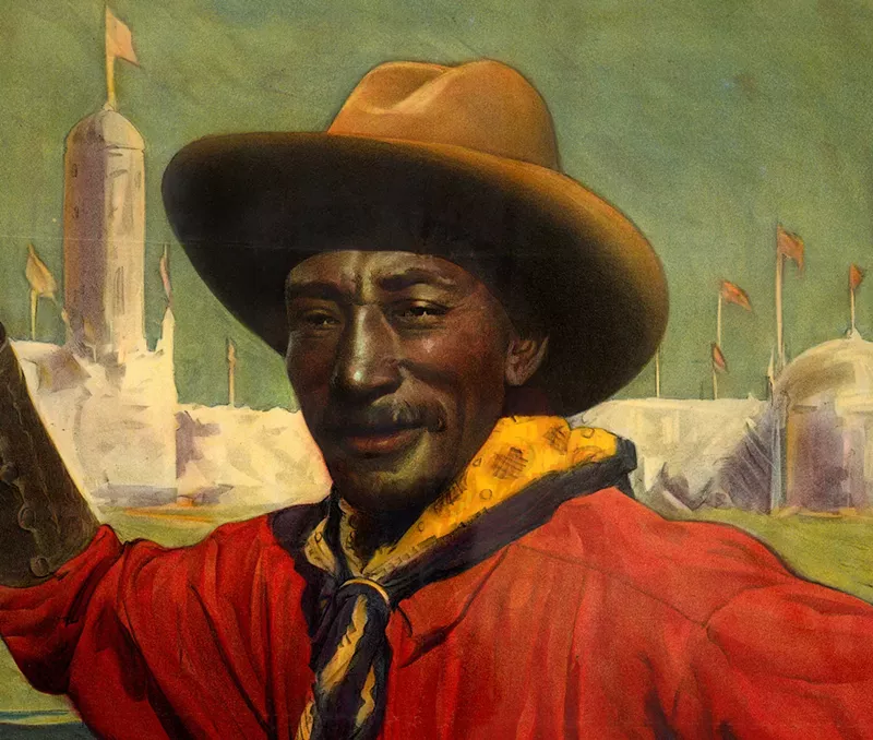 Image: Bill Pickett on the poster for The Bull-Dogger.