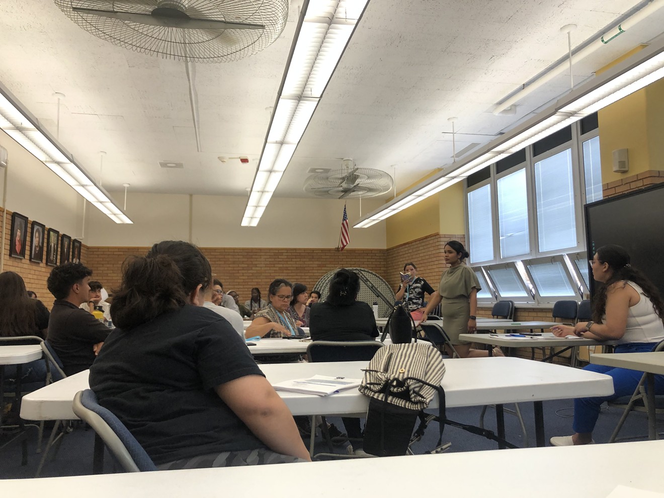 A community feedback meeting hosted by the Latino Education Advisory Council at Lincoln High School on May 9.