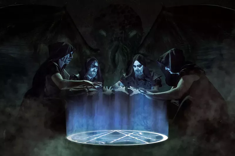 Image: Crafteon summoning Cthulhu during a black mass.