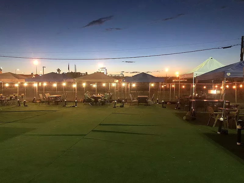 Image: The Blake Street Tavern's beer garden took over half of its parking lot.