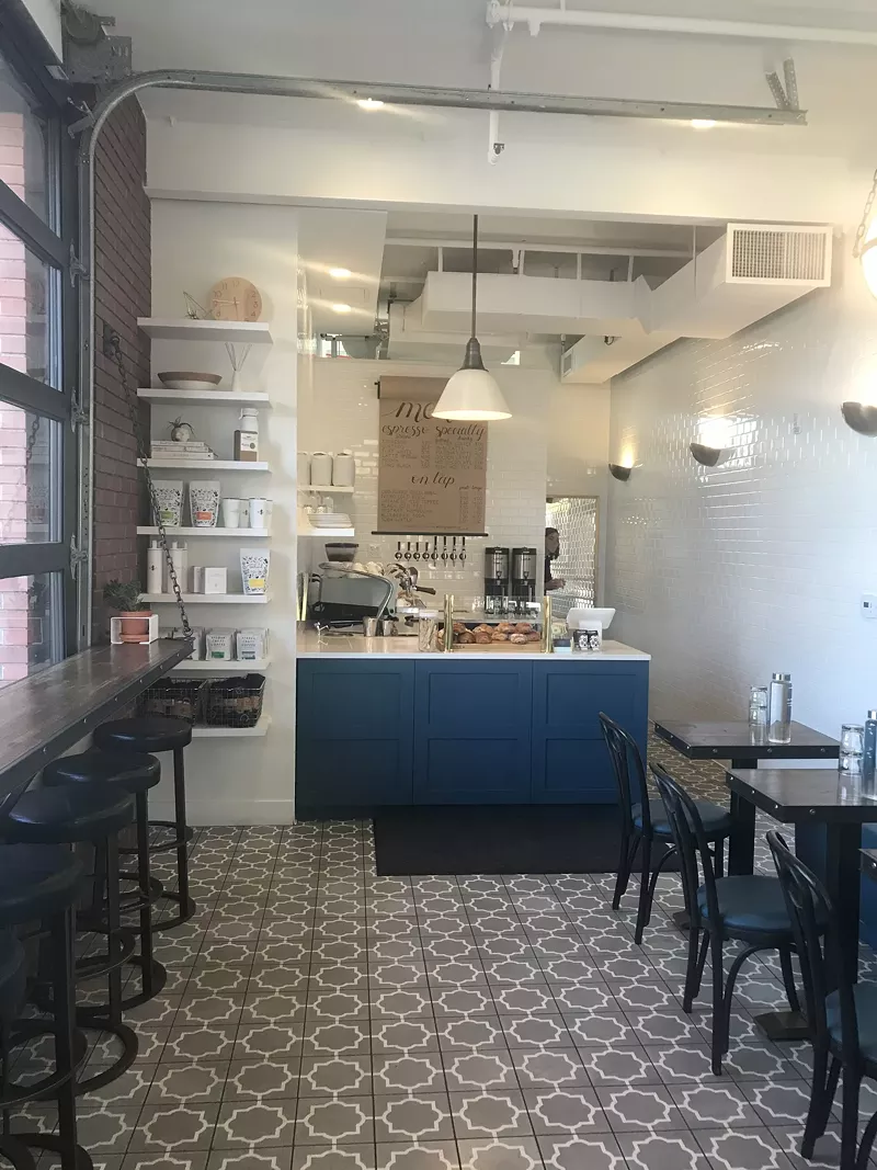 Image: Inside the tiny Blue Sparrow at Backyard on Blake.