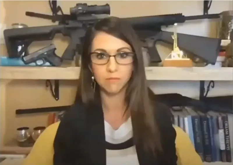 Image: Representative Lauren Boebert poses with her most important constituents.