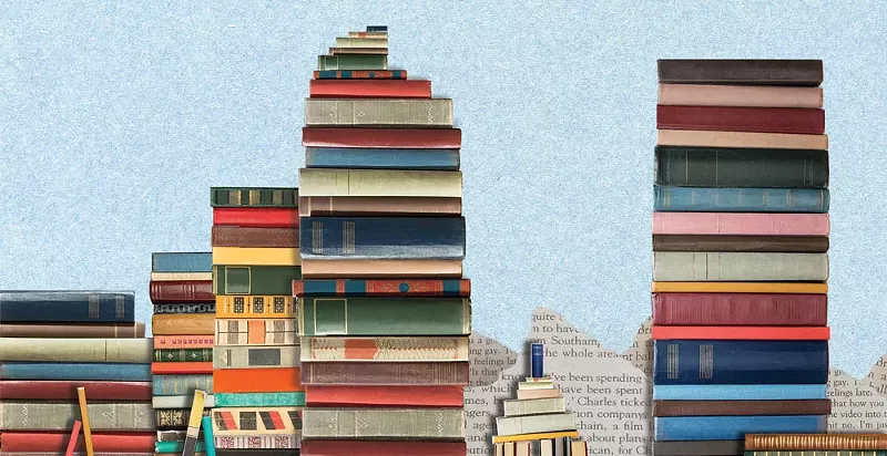 Image: denver skyline designed as book