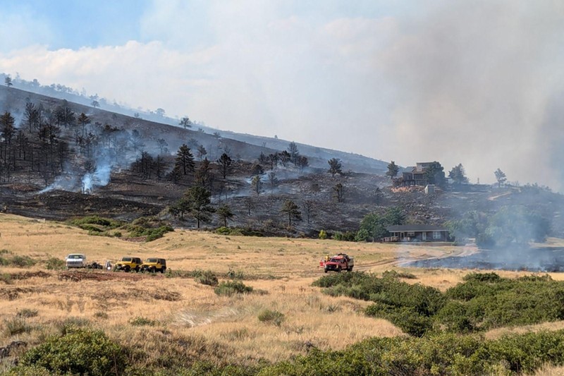 The area around Kerry Matre's house was burnt by a wildfire, but the house itself was sparred thanks to firefighters and mitigation steps.