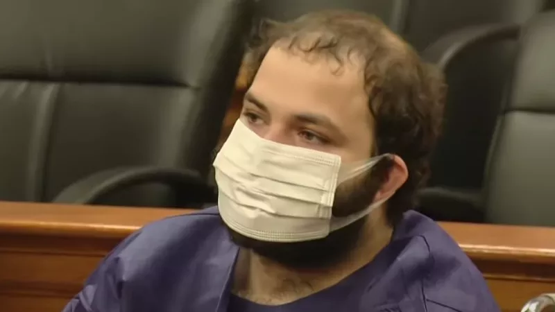 Image: Ahmad Al Aliwi Alissa during a brief court appearance on March 25.