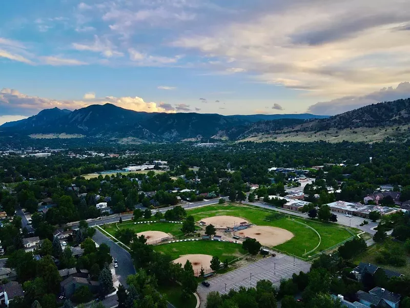 Image: Little league baseball fields in Boulder, Colorado