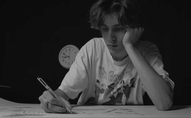 Image: Brady Dollyhigh Puts His Brain on Display With 24-Hour Drawing