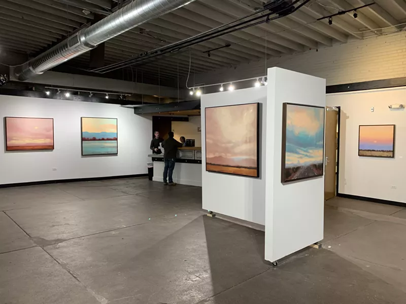 Image: The interior of an art gallery on a slow day.