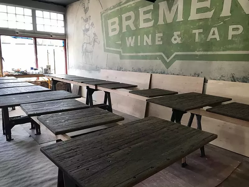 Image: Bremen's takes shape in the former Rosa Linda's space.