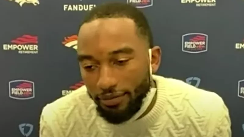 Image: Kendall Hinton during a November 29 post-game interview.