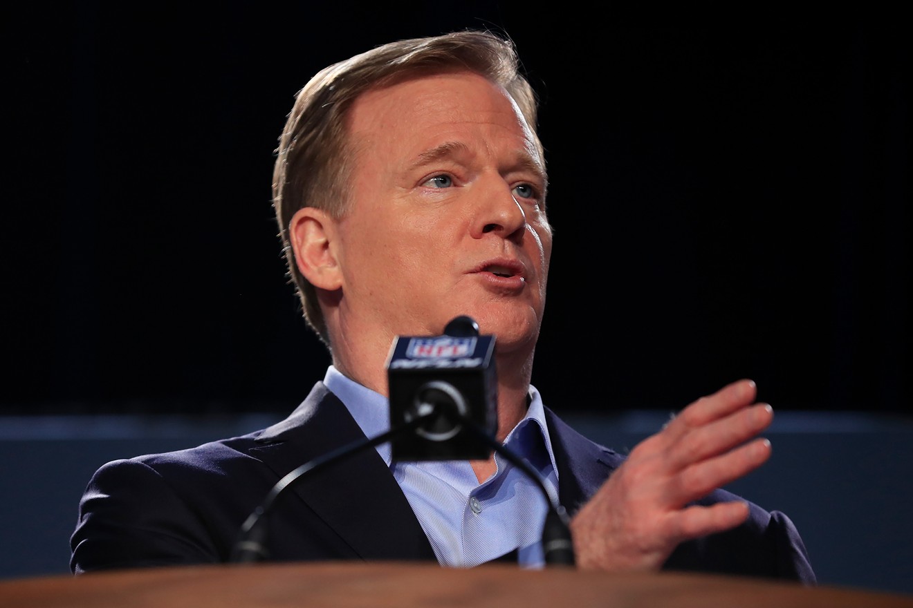 Roger Goodell brought up the Broncos at this week's Super Bowl press conference.