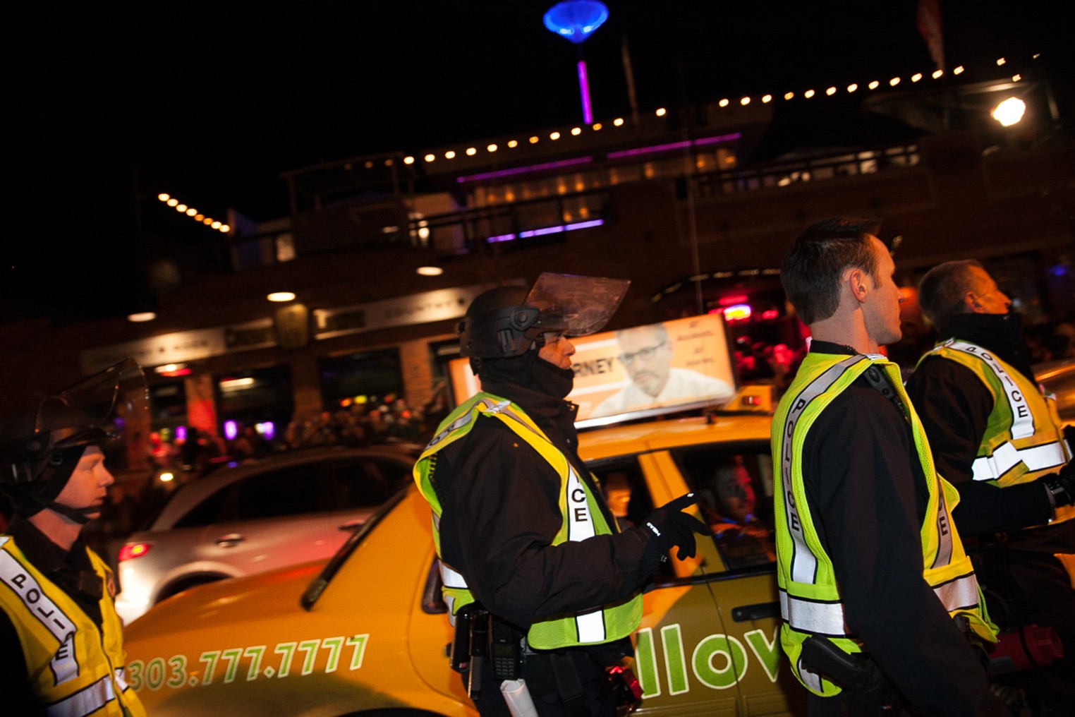 Broncos Fans and Police Clash After Super Bowl 50